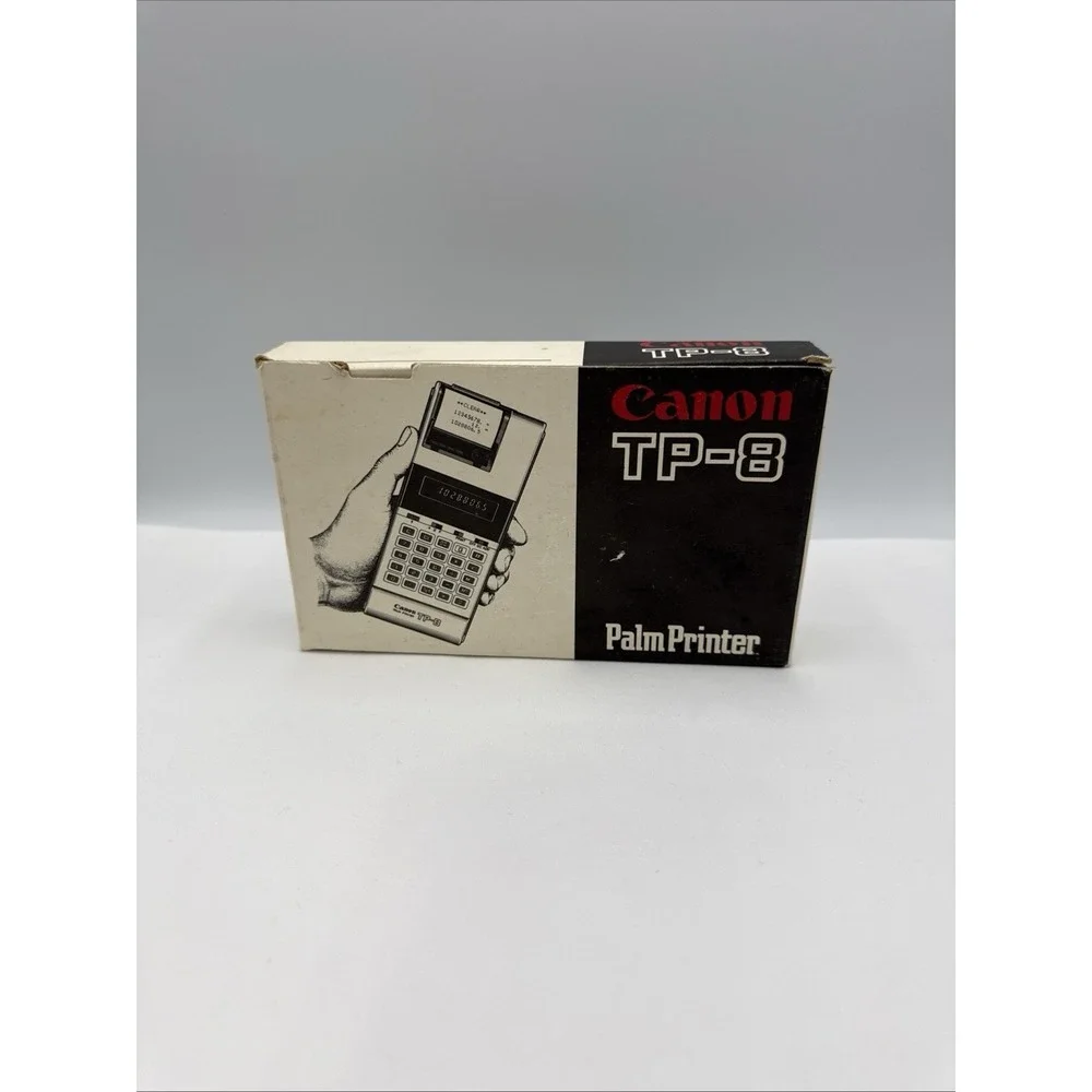 Vintage Canon TP-8 Pocket Printer Calculator Adding Machine Original Box, Works!